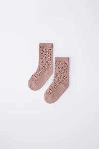COTTON SILK KNIT SOCKS