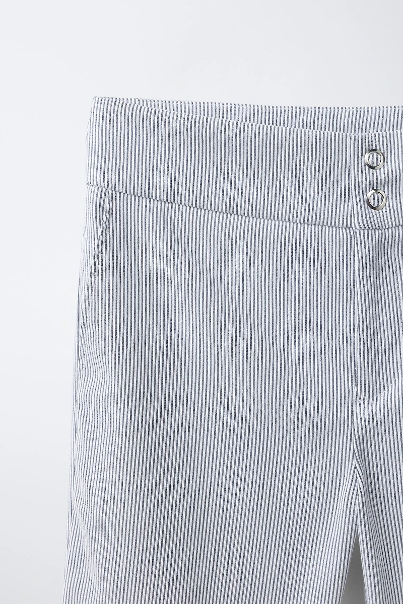 STRIPED FLARE PANTS