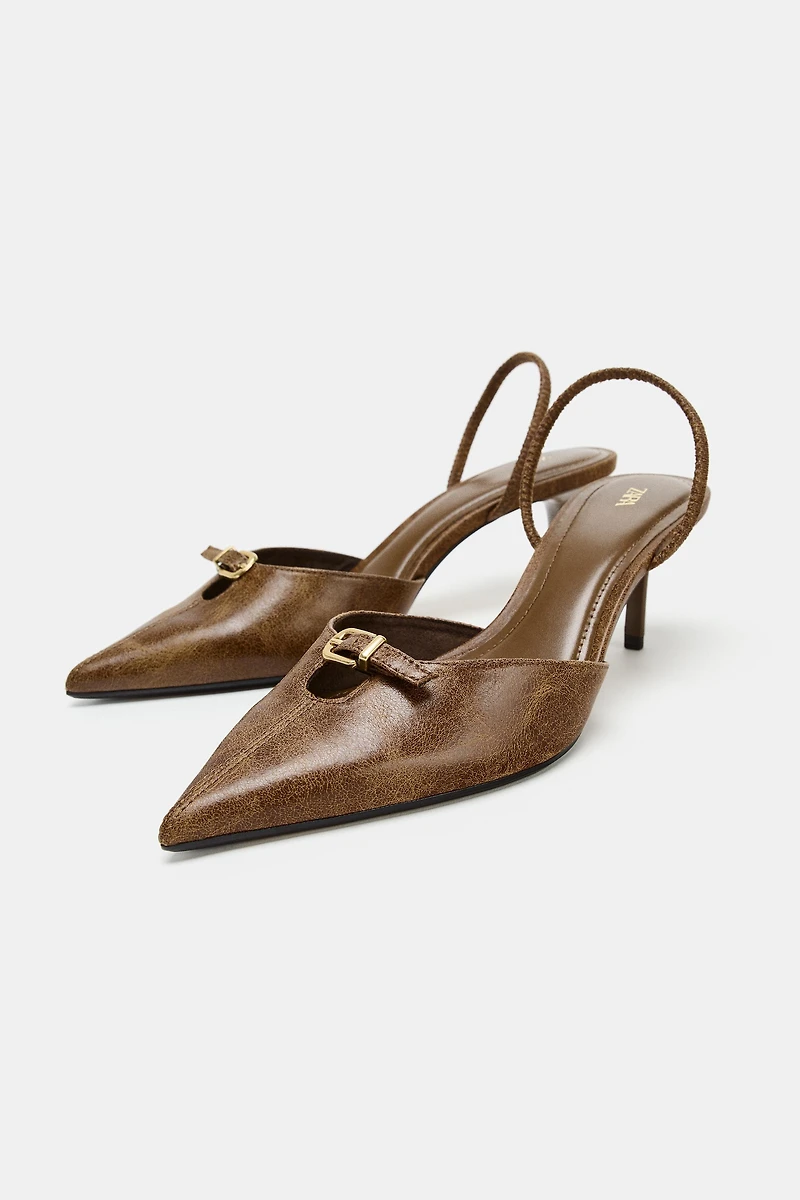 BUCKLED SLINGBACK SHOE
