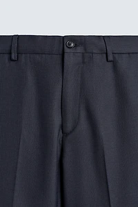 REGULAR FIT HOUNDSTOOTH SUIT PANTS