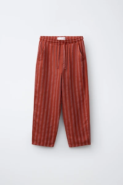RUSTIC STRIPED LINEN PANTS