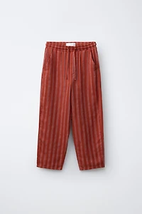 RUSTIC STRIPED LINEN PANTS