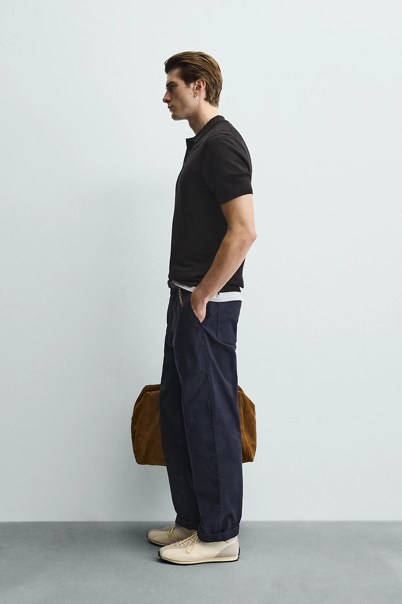 REGULAR FIT STRIPED KNIT POLO SHIRT