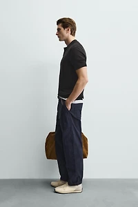 REGULAR FIT STRIPED KNIT POLO SHIRT