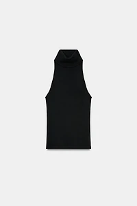 HIGH NECK SLEEVELESS TOP