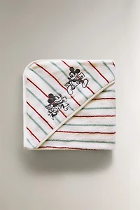 MICKEY & MINNIE ©DISNEY VELOUR HOODED BATH TOWEL