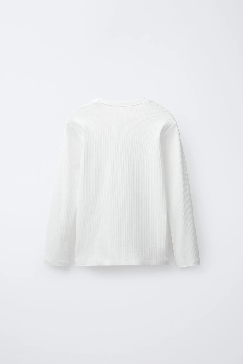 6-14 ANS/ LOT DE DEUX T-SHIRTS CÔTELÉS