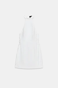 SIDE TIE HALTER DRESS