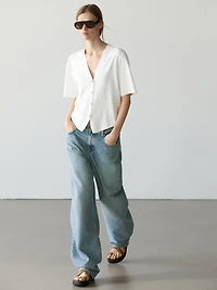 Short sleeve cardigan with button details