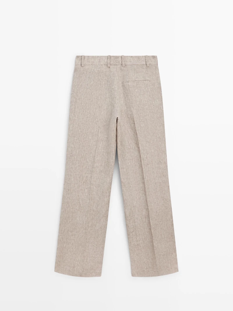 Linen suit trousers