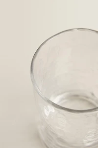 HAMMERED GLASS SOFT DRINK TUMBLER