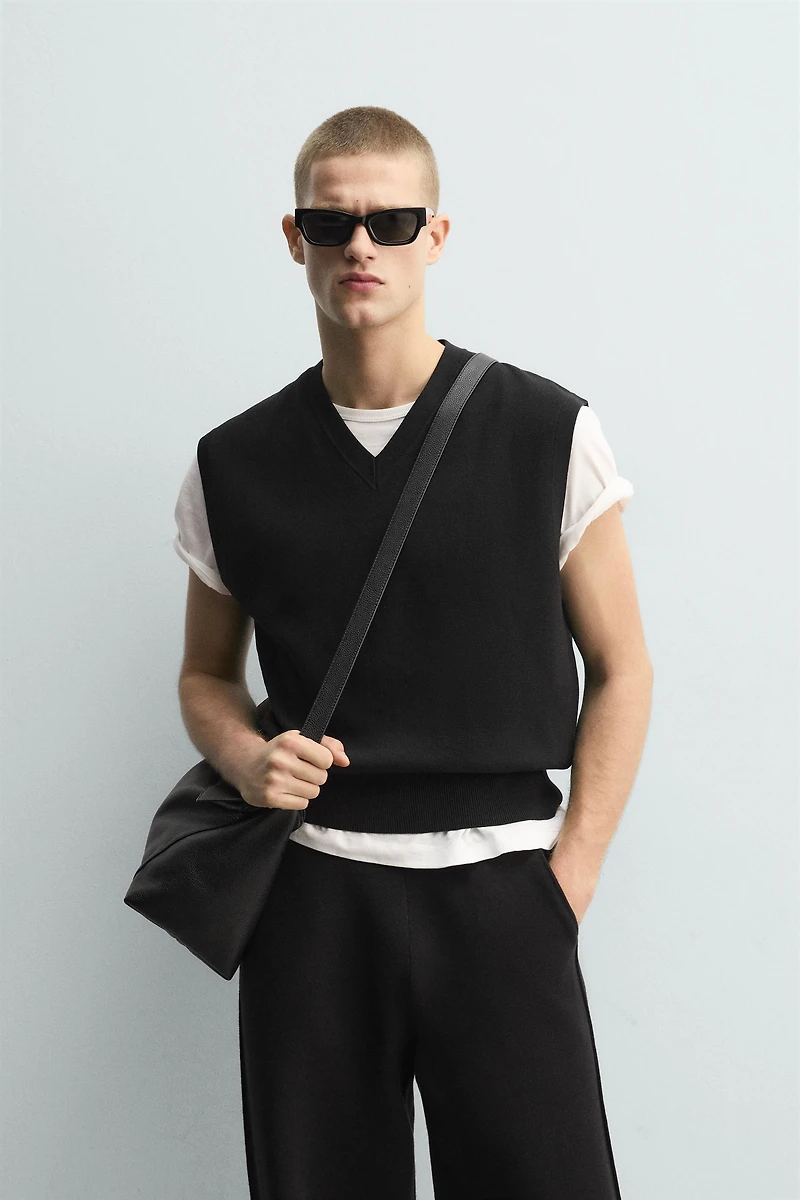 GILET EN MAILLE STRUCTUR