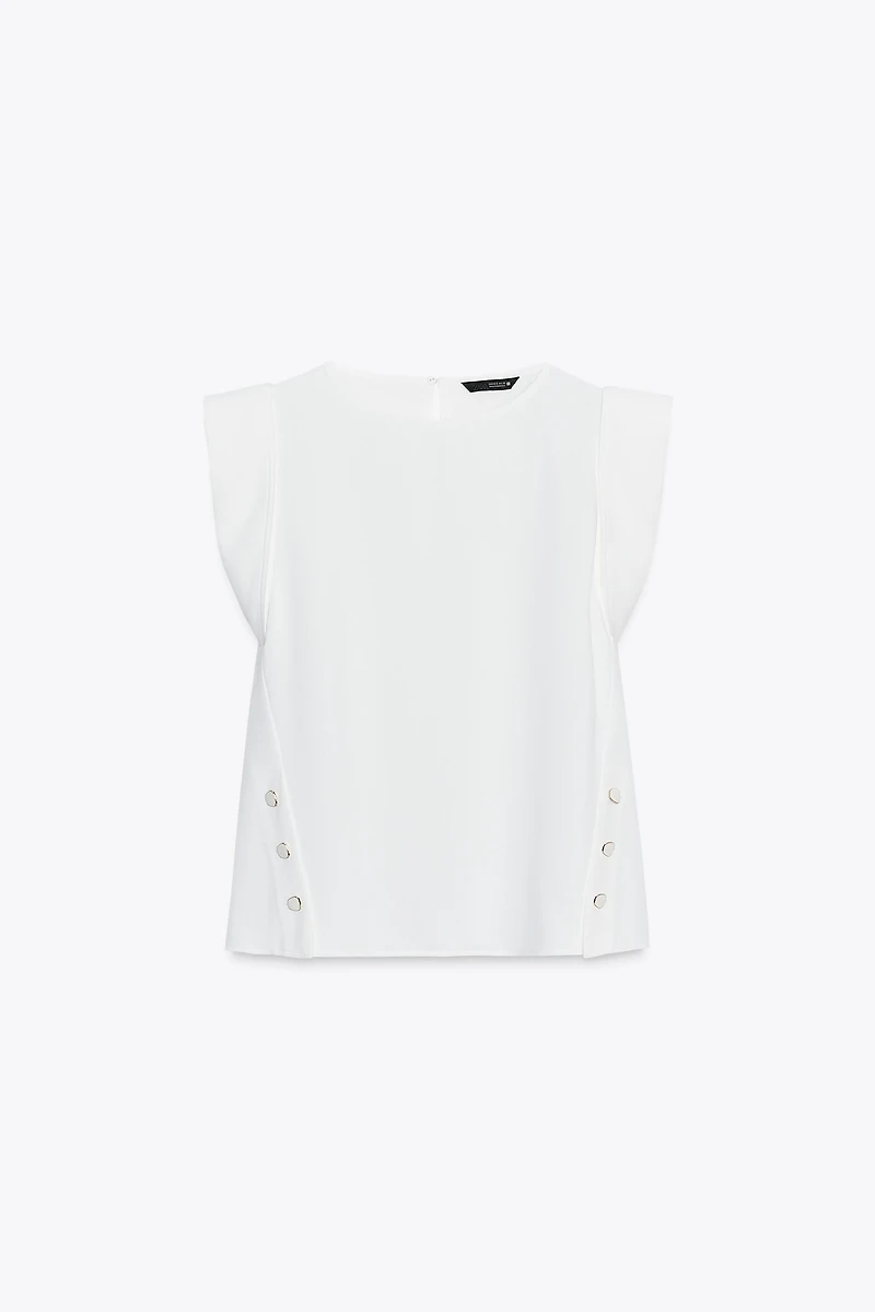 SLEEVELESS TOP WITH DEFINED SHOULDERS