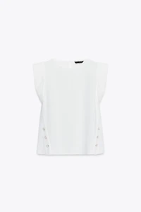 SLEEVELESS TOP WITH DEFINED SHOULDERS