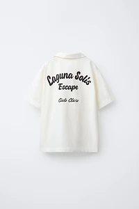 TEXT BOWLING SHIRT