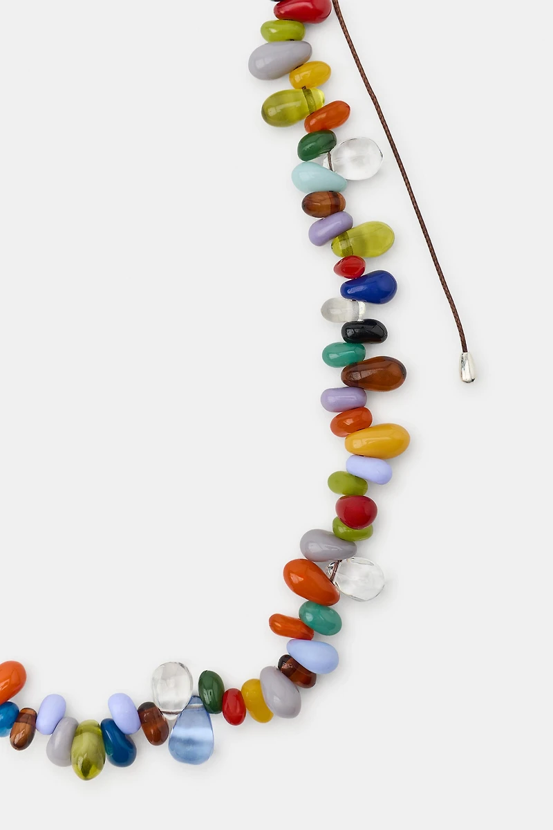RESIN PIECE CORD NECKLACE
