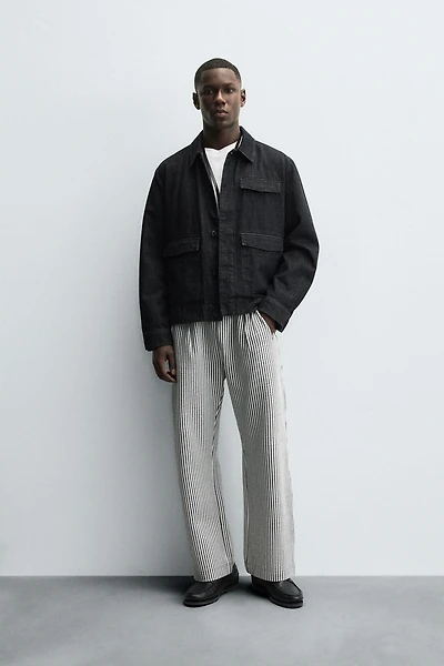 STRIPED SEERSUCKER COMFORT PANTS