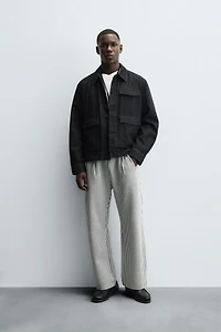 STRIPED SEERSUCKER COMFORT PANTS