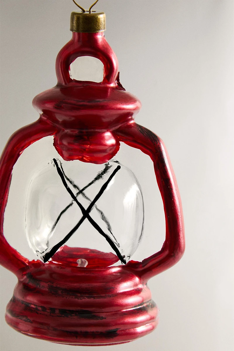 DÉCORATION LANTERNE ROUGE LUMINEUSE NOËL