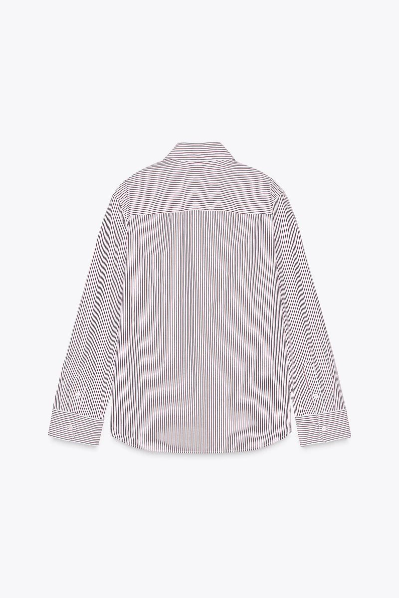 STRIPED POPLIN SHIRT ZW COLLECTION