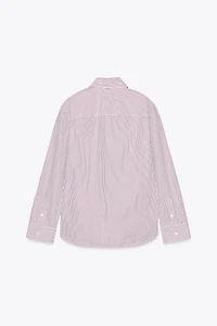 STRIPED POPLIN SHIRT ZW COLLECTION