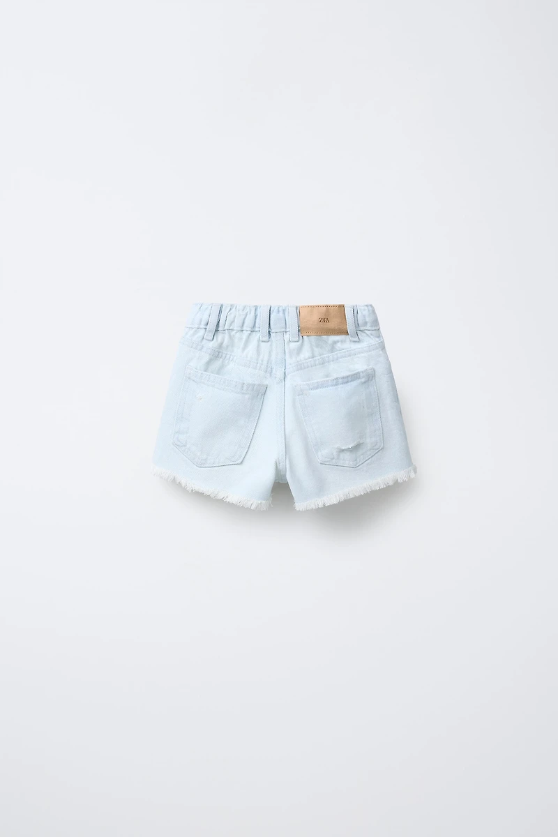 BERMUDA EN DENIM DÉCHIR