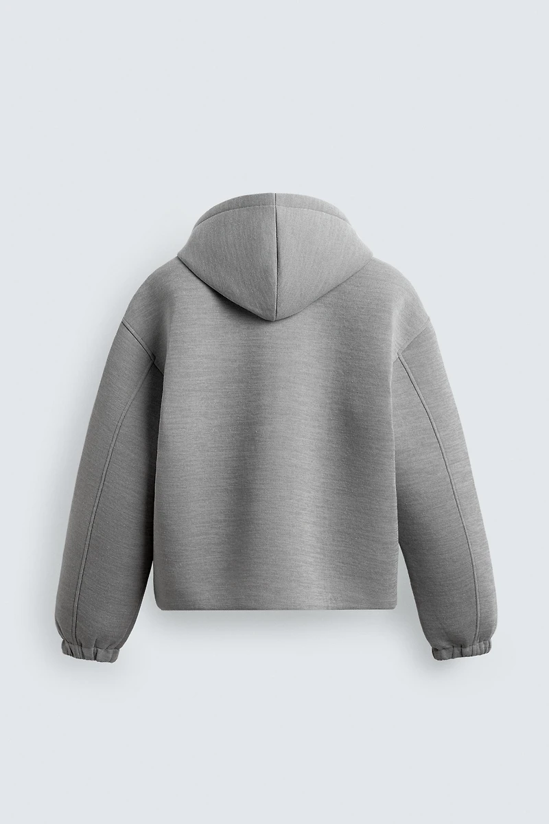 COMPACT BOXY FIT ZIP SWEATSHIRT