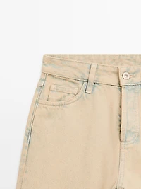 Jean large mid-rise coton
