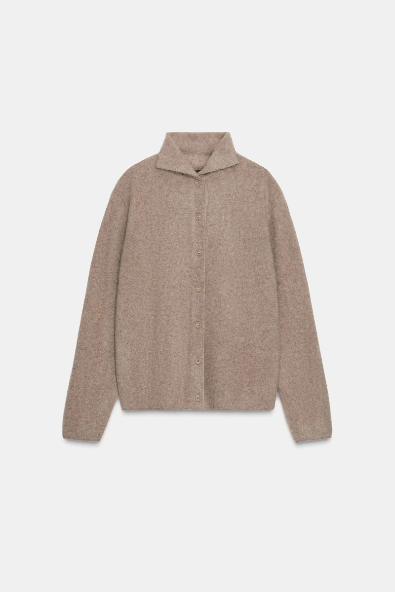 100% WOOL HIGH COLLAR JACKET