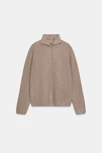 100% WOOL HIGH COLLAR JACKET