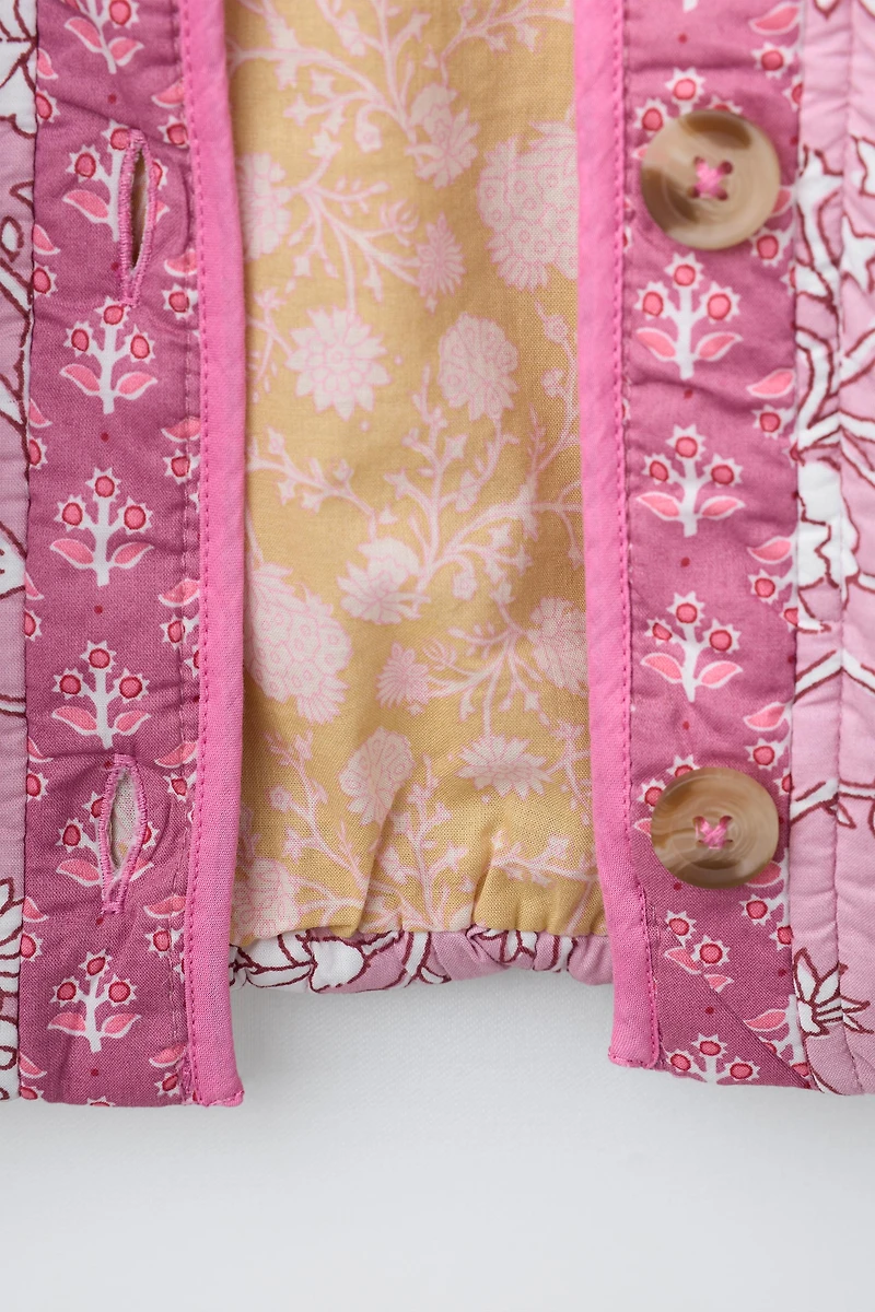 FLORAL PATCHWORK PADDED JACKET