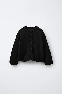 BOW DETAIL CARDIGAN