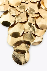 COLLIER BAVOIR PLAQUES MÉTALLIQUES