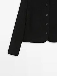 Veste courte en laine mélangée