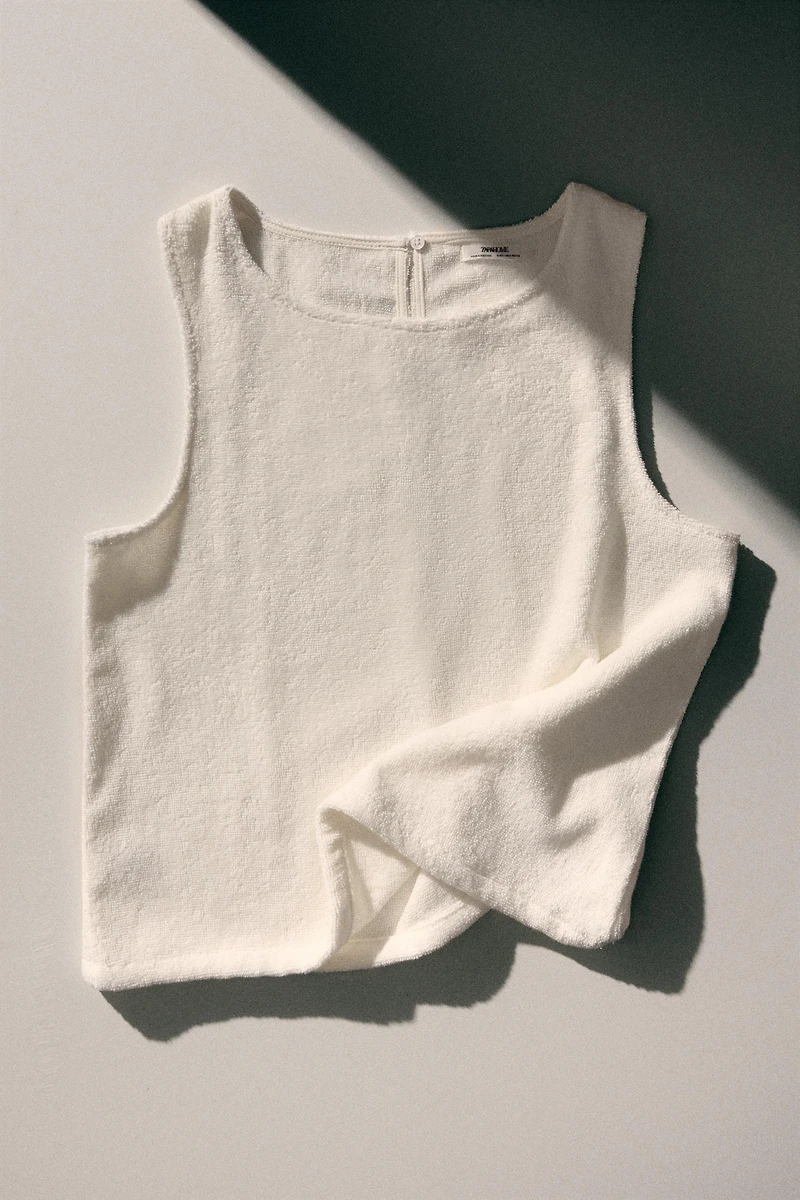 COTTON TERRYCLOTH BEACH TOP