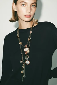 2-PACK OF RESIN CHARM LINK NECKLACES