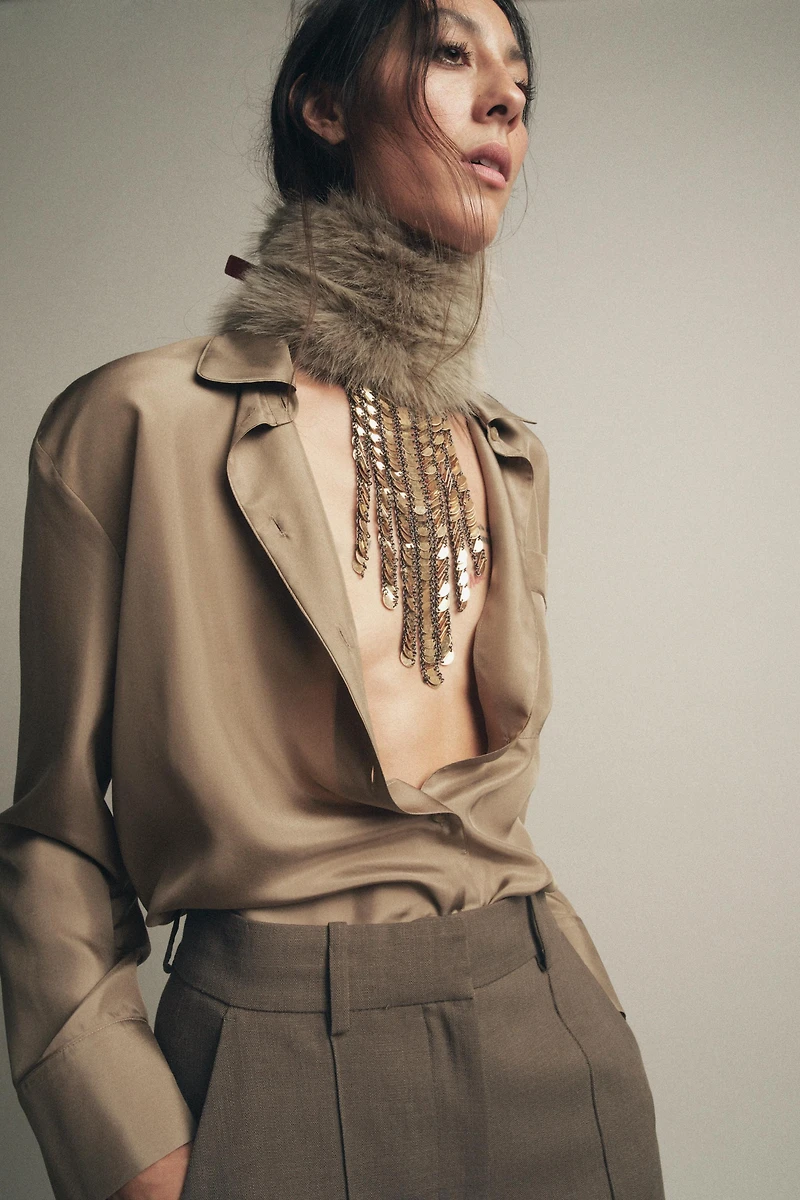 COLLIER CASCADE PIÈCES MÉTALLIQUES