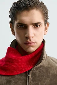 BLOUSON COUPE CARRÉE EN CUIR DE DAIM