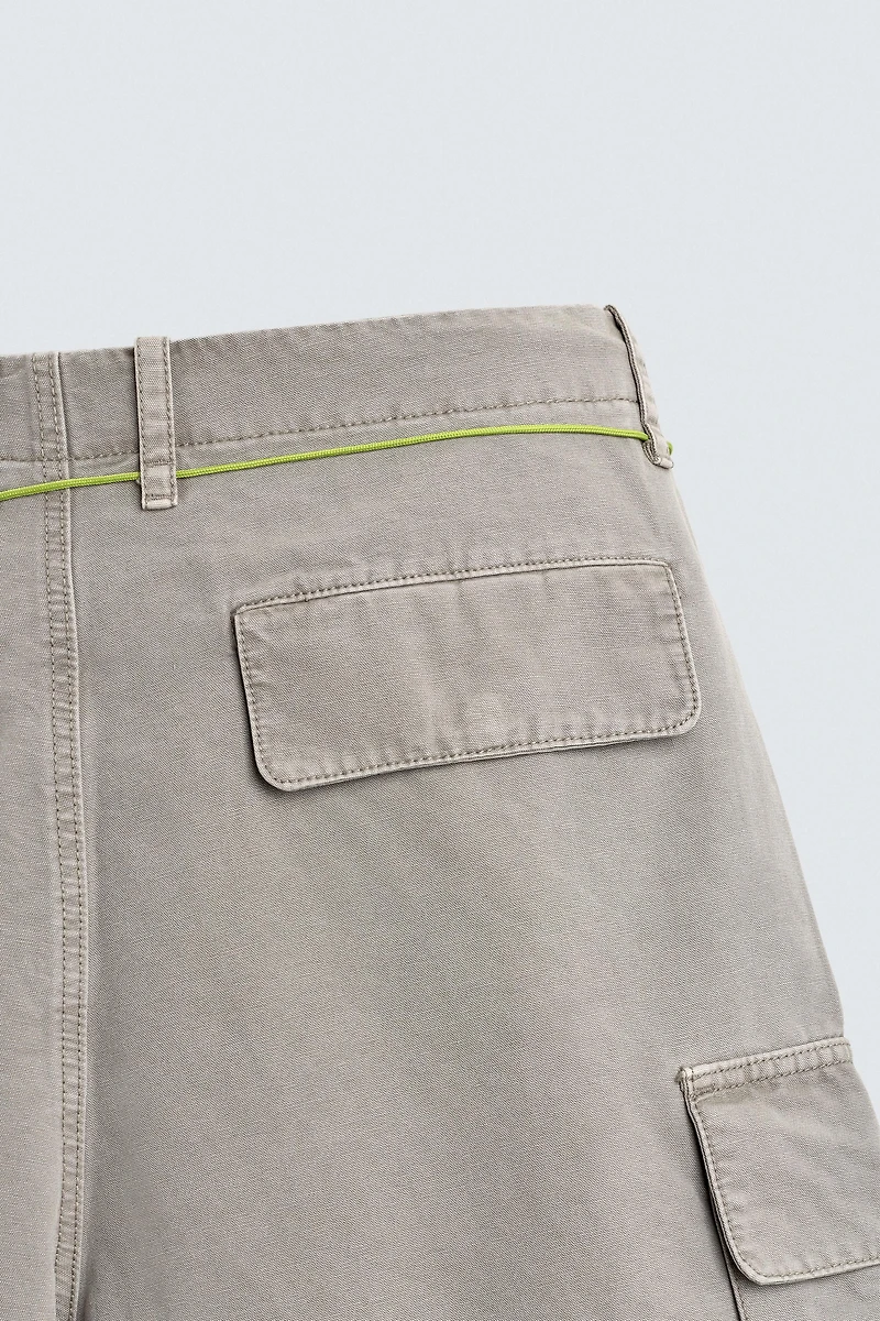 RELAXED FIT DRAWSTRING CARGO SHORTS