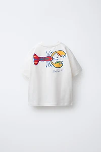 LOBSTER EMBROIDERY T-SHIRT