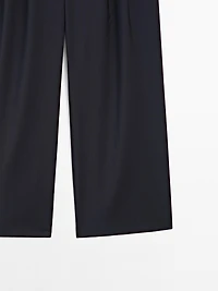 Pantalon à pinces doubles 100 % laine - STUDIO