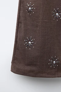 WIDE LEG WRAP PANTS WITH BUTTONS