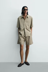 BERMUDA RELAXED FIT EFFET DÉLAVÉ