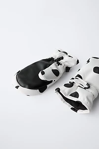 NYLON POLKA DOT WINDPROOF MITTENS