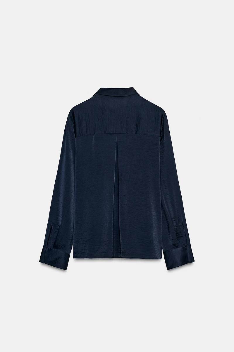 SATIN EFFECT SHIRT WITH VENT