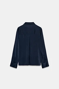 SATIN EFFECT SHIRT WITH VENT