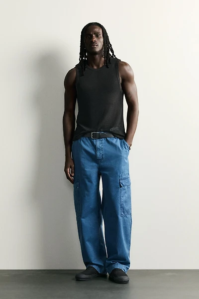 OPEN-KNIT TANK TOP