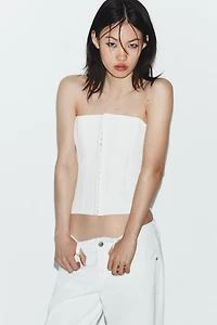 STRAPLESS CORSET TOP