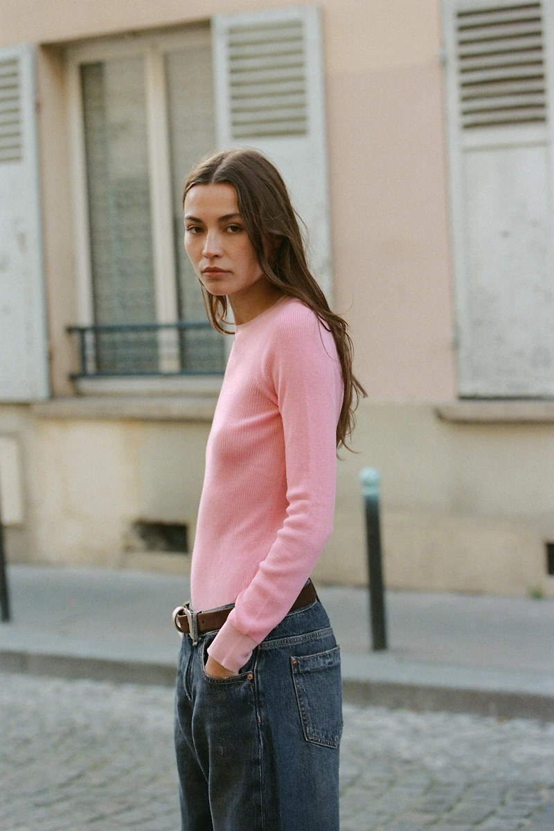 FINE KNIT WOOL JUMPER