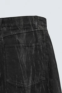 SHORT EN DENIM IMPRIMÉ DÉLAVÉ